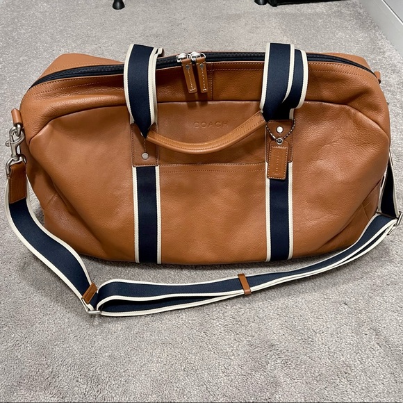 Coach Other - COACH Heritage Web Leather Duffel Weekender/ Travel Bag F70561